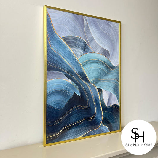 Abstract Blue Ribbon