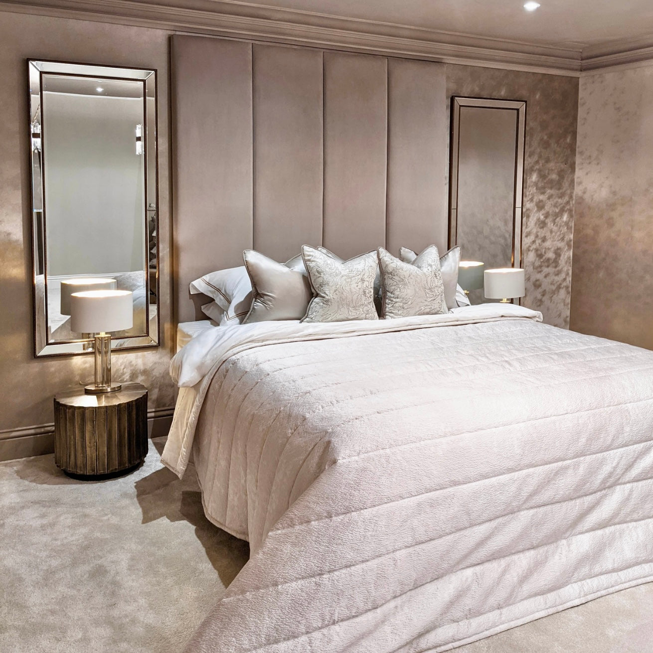The Desiree Pair of Antique Gold Wall Mirrors