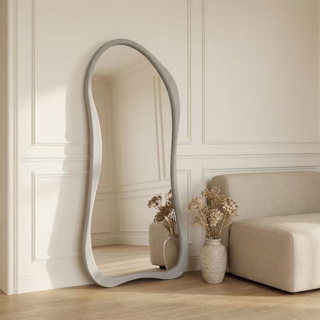 Marble Effect Irregular Full Length Mirror