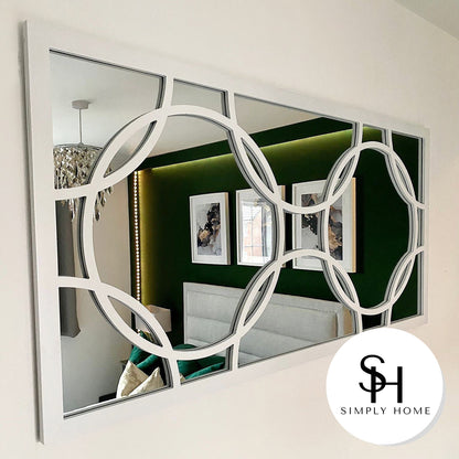 White Orion Rectangular Wall Mirror
