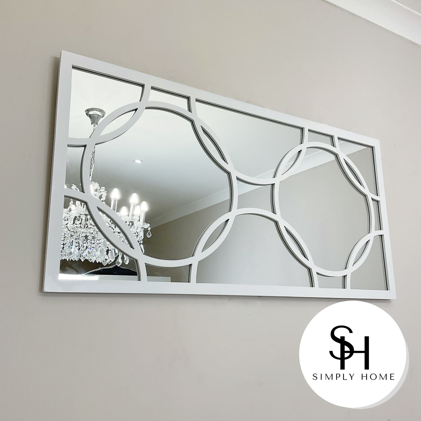 White Orion Rectangular Wall Mirror