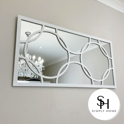White Orion Rectangular Wall Mirror