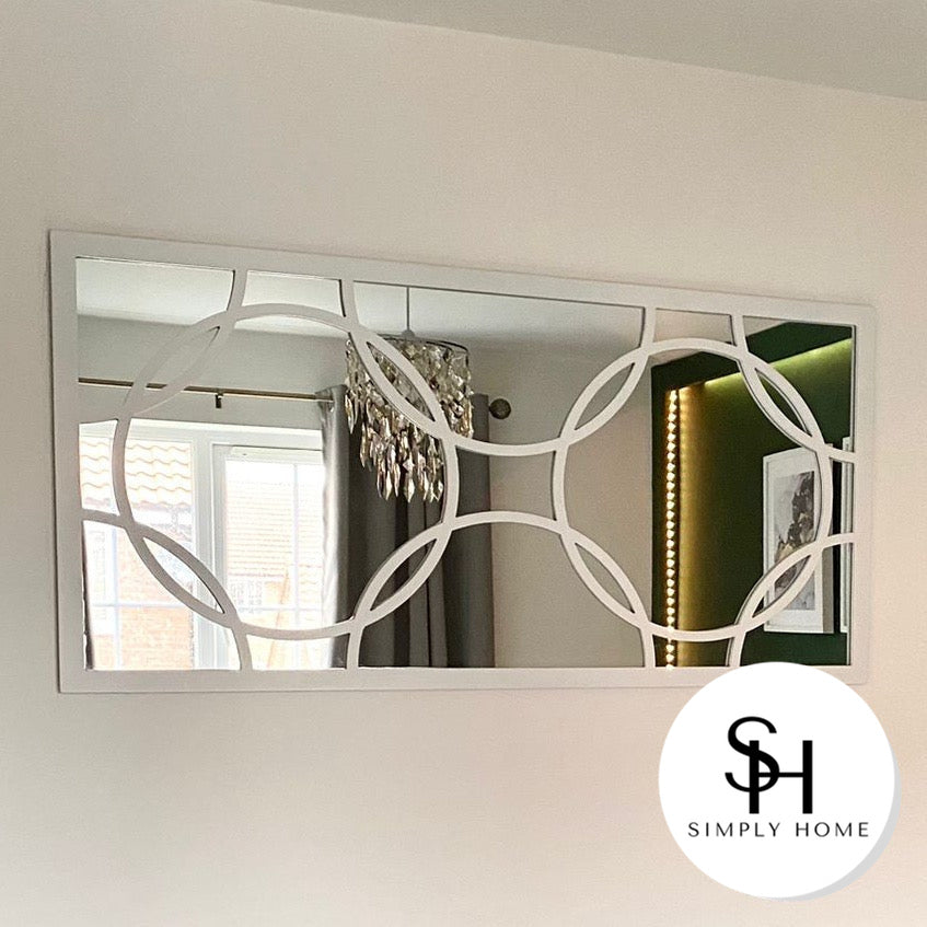 White Orion Rectangular Wall Mirror