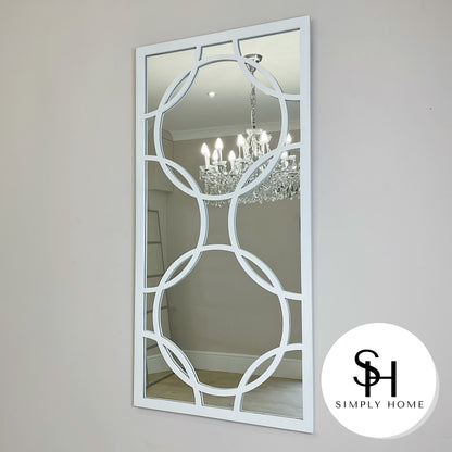 White Orion Rectangular Wall Mirror