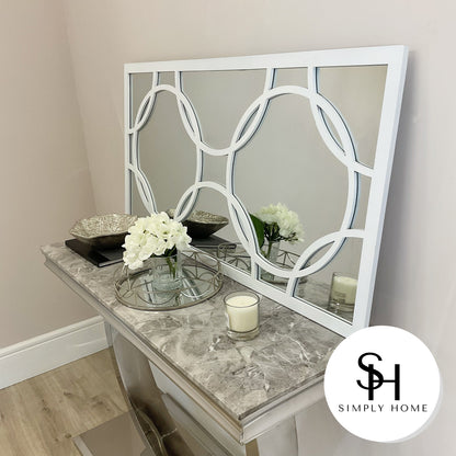 White Orion Rectangular Wall Mirror