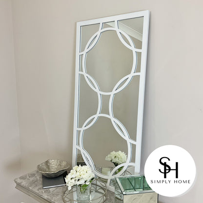 White Orion Rectangular Wall Mirror