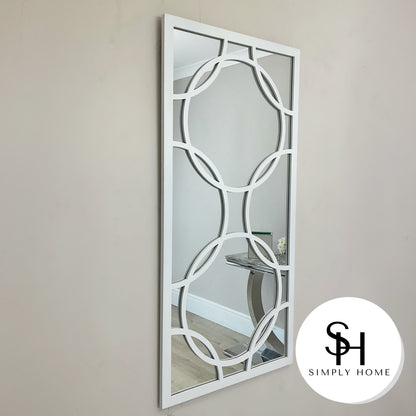 White Orion Rectangular Wall Mirror