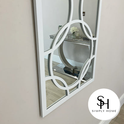 White Orion Rectangular Wall Mirror