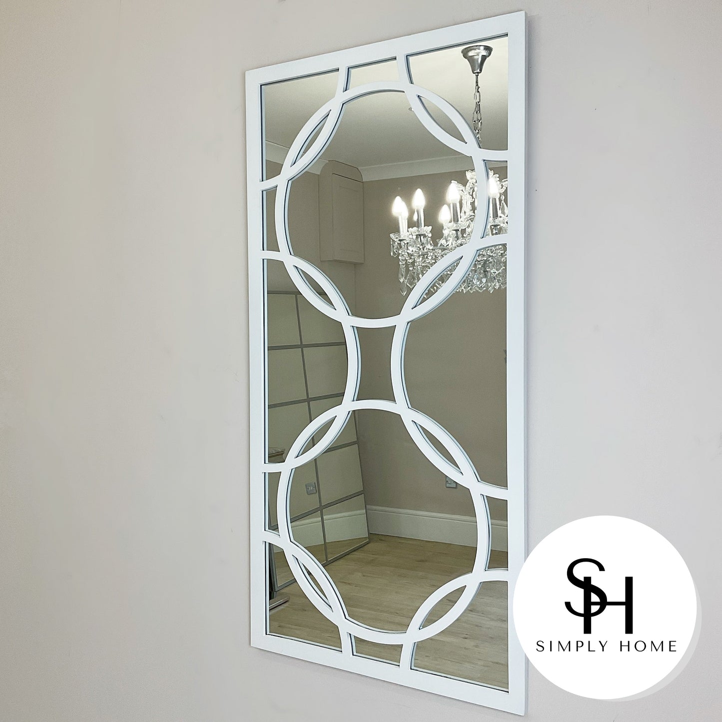 White Orion Rectangular Wall Mirror