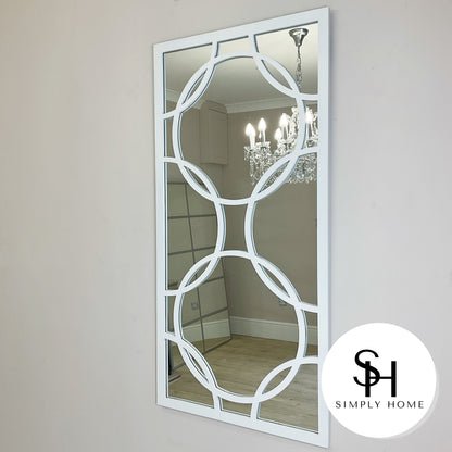 White Orion Rectangular Wall Mirror