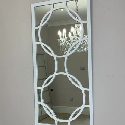 White Orion Rectangular Wall Mirror